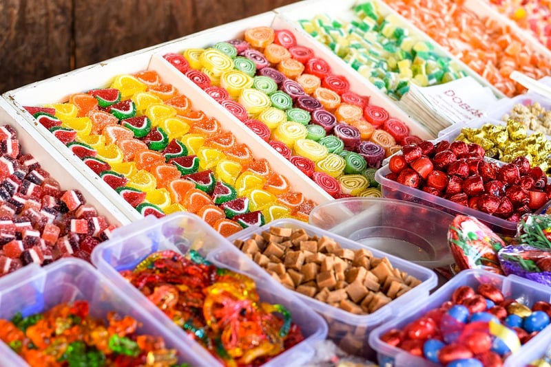 Assortment of colorful candies